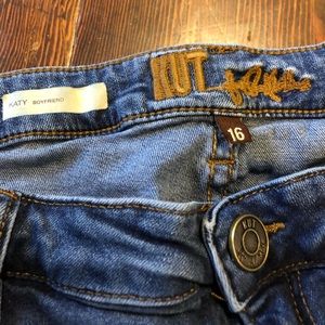 KUT Katy Boyfriend Jeans Size 16